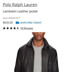 Polo by Ralph Lauren Lambskin Jacket